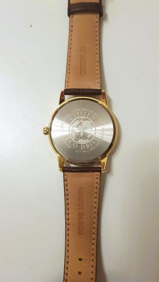Orologio Citizen Eco-Drive Uomo Oro Pelle Marrone