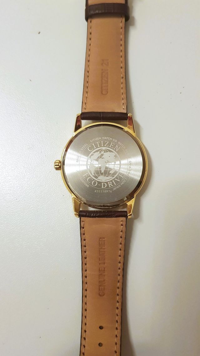 Orologio Citizen Eco-Drive Uomo Oro Pelle Marrone