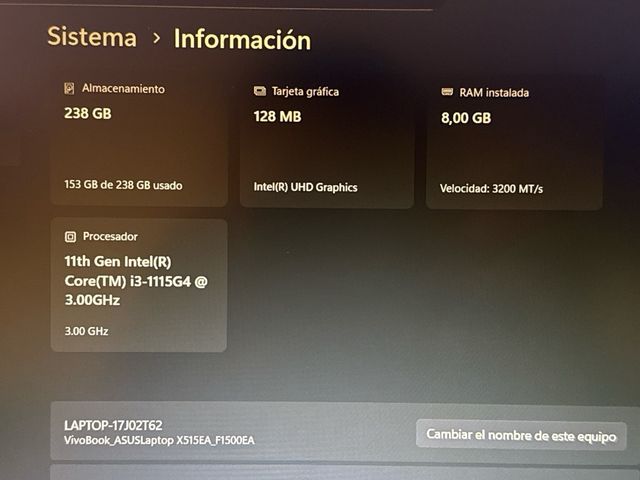 Portátil ASUS Vivobook Plata