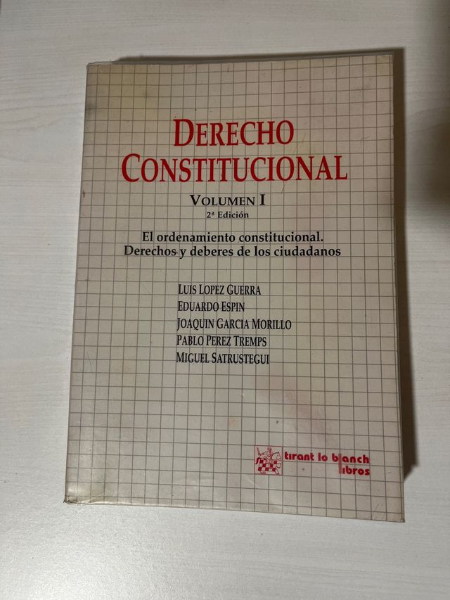 Derecho constitucional: El ordenamiento constit...