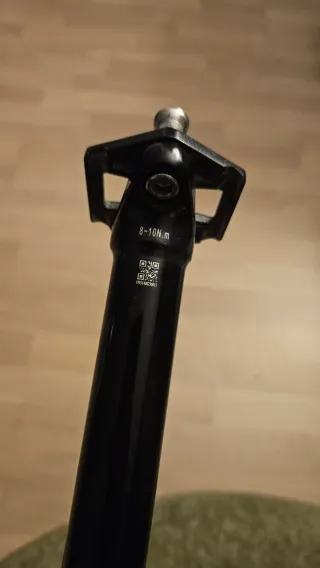 Tija Sillín Bici Telescópica Negra