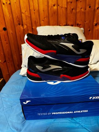 Zapatillas Joma Roland Tenis Negras Rojas