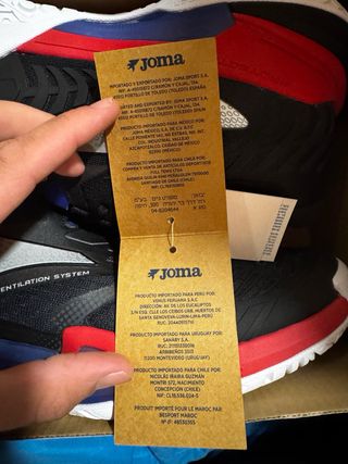 Zapatillas Joma Roland Tenis Negras Rojas