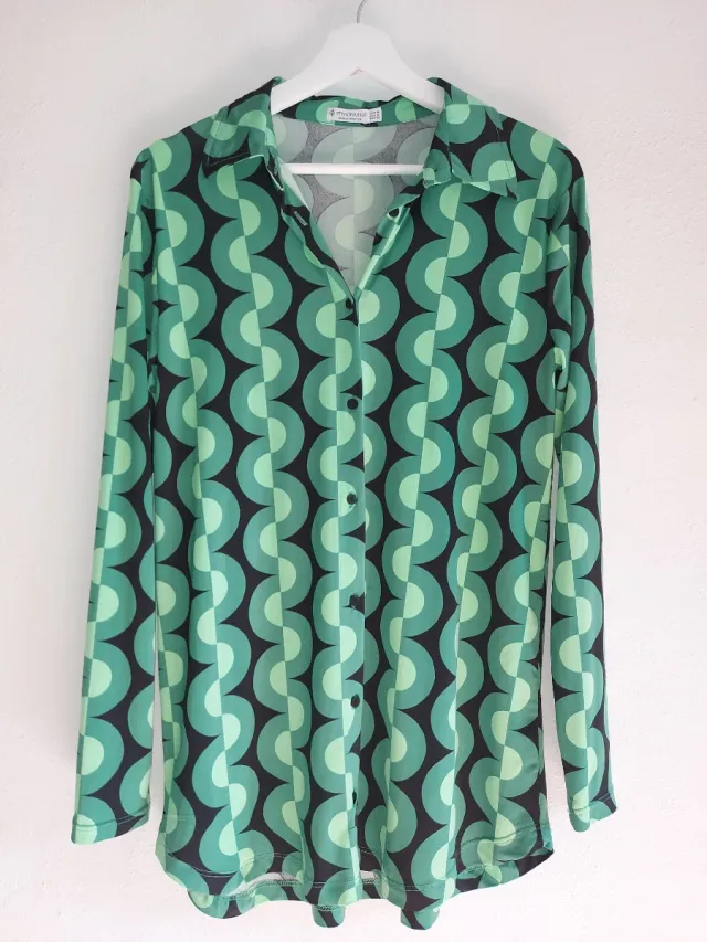 Vestido mini estampado geométrico