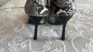 Zapatos tacón Zara estampado serpiente T.37