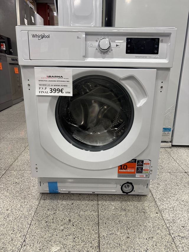 Lavadora Whirlpool 8kg Integrable