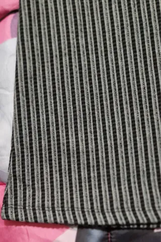 Vestito donna a righe nero/grigio