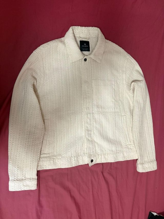 Chaqueta Pull&Bear Beige Texturizada