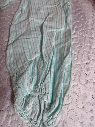 Blusa Massimo Dutti turquesa rayas