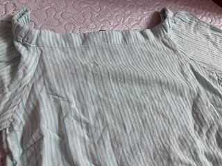 Blusa Massimo Dutti turquesa rayas