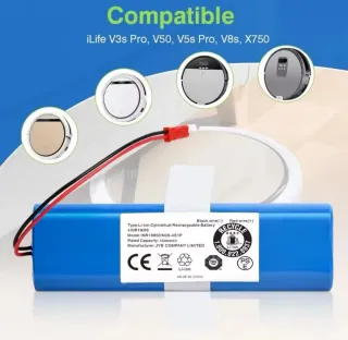 Batería 12800mAh para robot aspirador ILIFE/ZACO