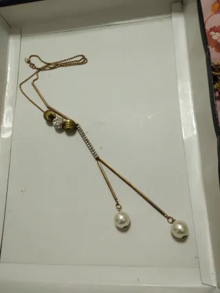 Set 4 collane perline, legno e perle