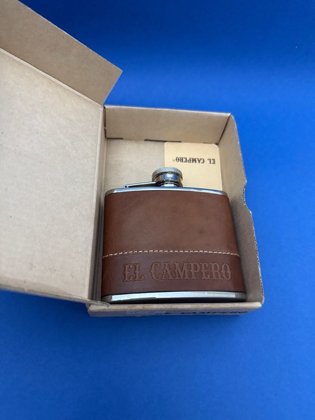 Fiaschetta porta Whisky e Liquore Acciaio e Pelle