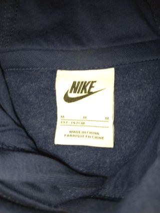 Sudadera Nike Azul  Logo Amarillo talla 10-12 años