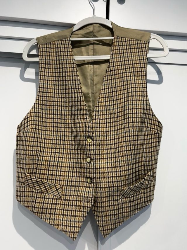 Chaleco inglés cuadros mujer talla 44