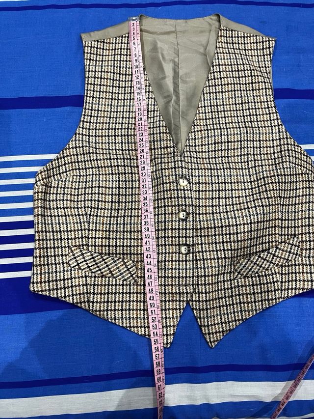 Chaleco inglés cuadros mujer talla 44