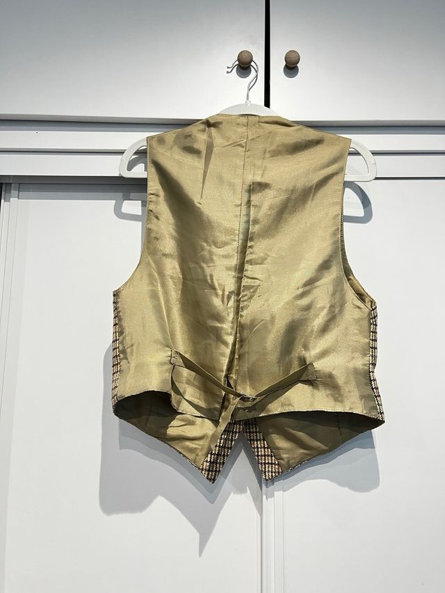 Chaleco inglés cuadros mujer talla 44