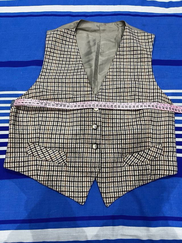 Chaleco inglés cuadros mujer talla 44