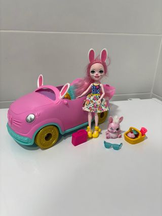 Enchantimals Bree Bunny y Coche Rosa