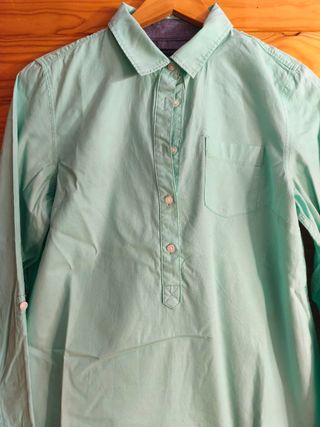 Camisa Tommy Hilfiger Color Verde Azulado Talla M.