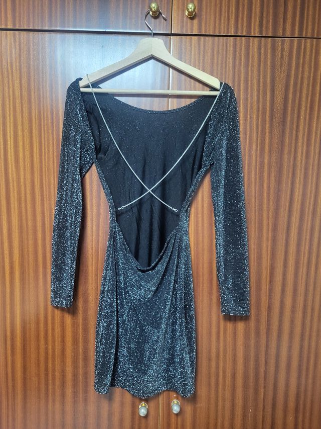 Pack 3 vestidos negros brillantes