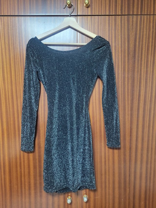 Pack 3 vestidos negros brillantes