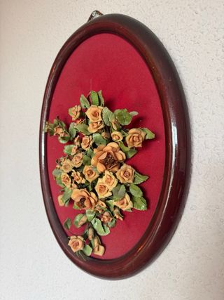 Cuadros flores tridimensionales vintage