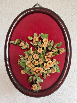 Cuadros flores tridimensionales vintage