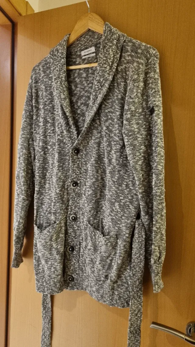 Rebeca de punto hombre gris y blanco