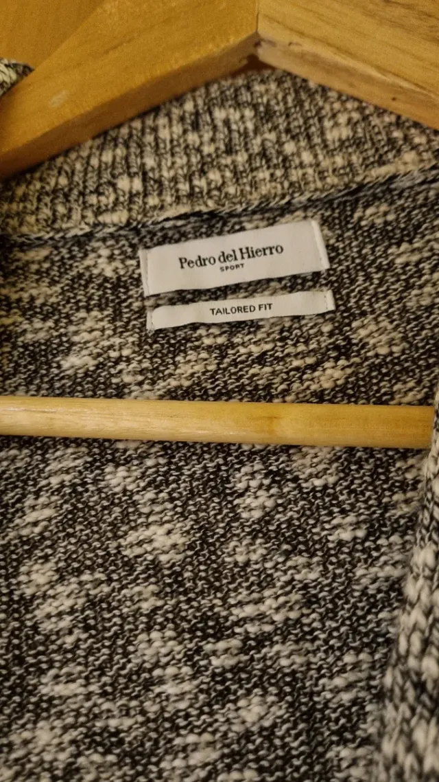 Rebeca de punto hombre gris y blanco