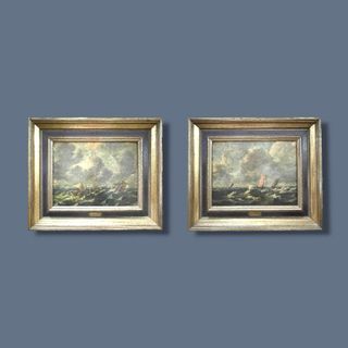 2 cuadros sobre lienzo inicio XX escuela holandesa