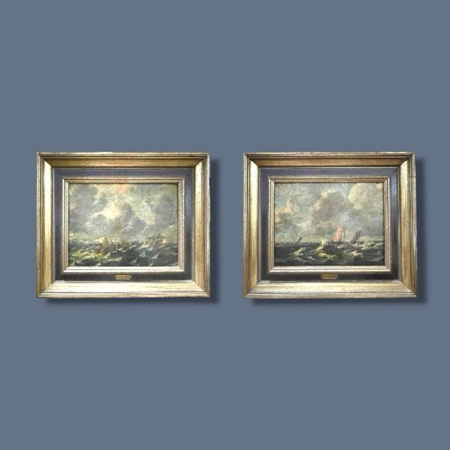 2 cuadros sobre lienzo inicio XX escuela holandesa