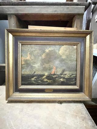 2 cuadros sobre lienzo inicio XX escuela holandesa