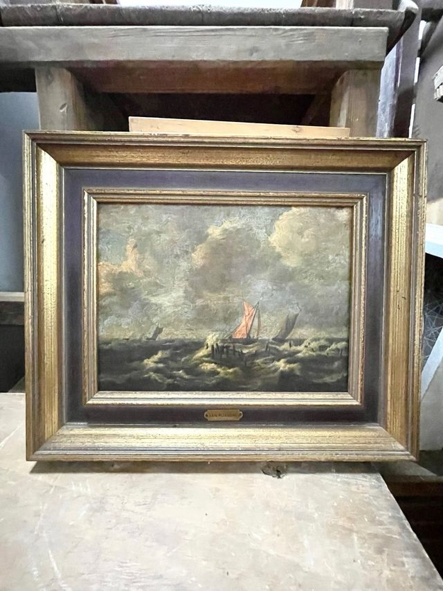 2 cuadros sobre lienzo inicio XX escuela holandesa