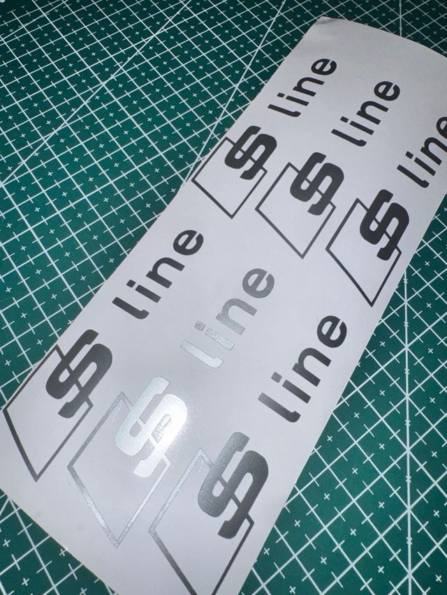 Pegatinas S Line Vinilo Símil Metal