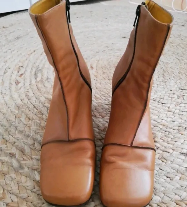 Botines de piel Lupo marrones/camel