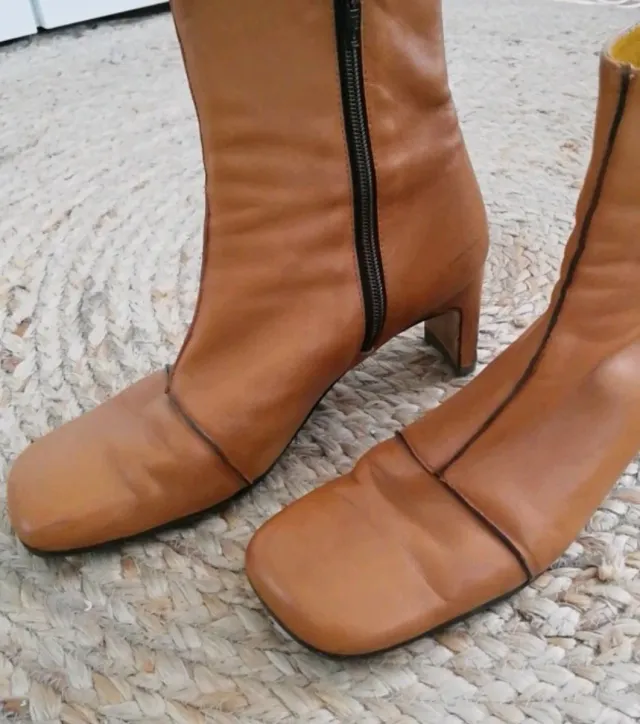 Botines de piel Lupo marrones/camel