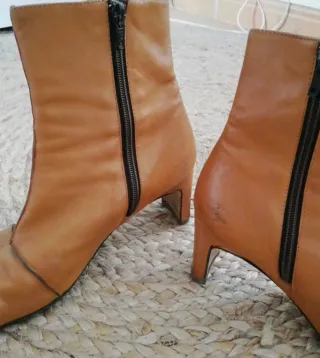 Botines de piel Lupo marrones/camel