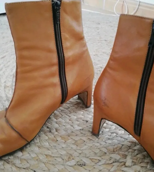 Botines de piel Lupo marrones/camel