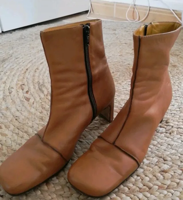 Botines de piel Lupo marrones/camel