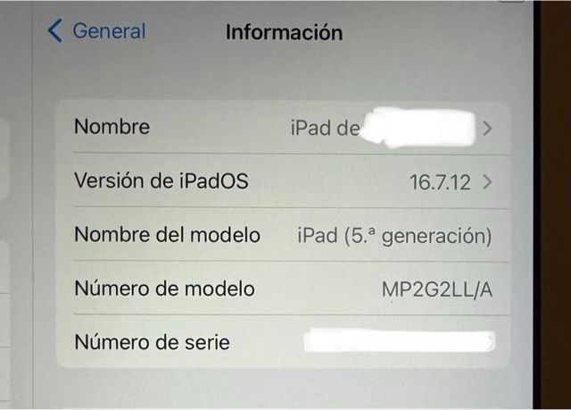iPad 5ª Gen 32GB Wi-Fi Blanco