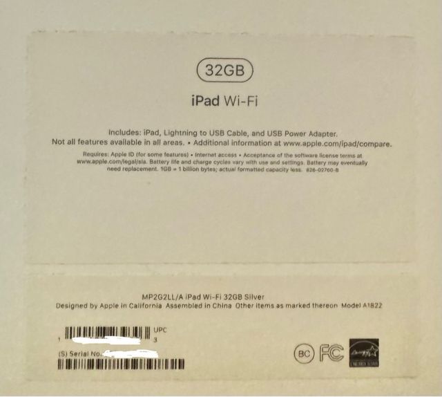 iPad 5ª Gen 32GB Wi-Fi Blanco