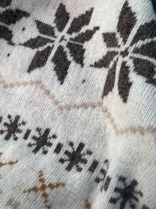 Jersey Vintage Estilo Nórdico Copos Nieve