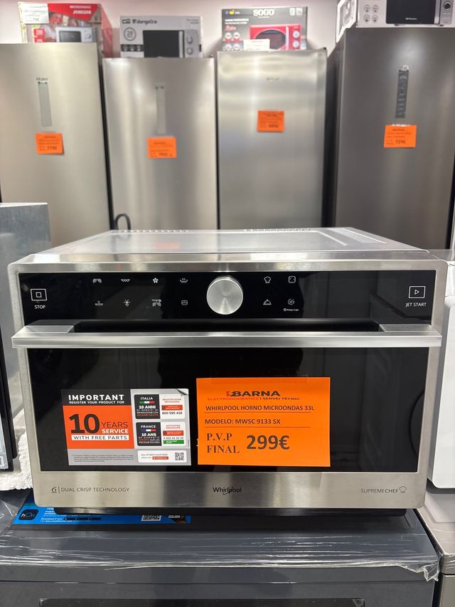 Horno Microondas Whirlpool MWSC 9133 SX