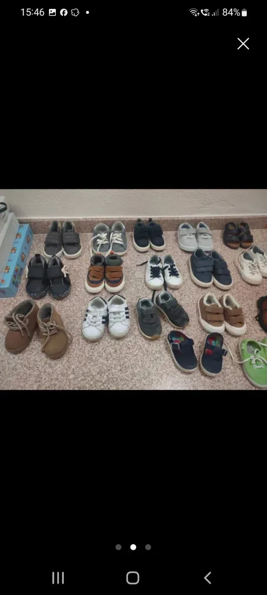 Lote 22 pares zapatos infantiles