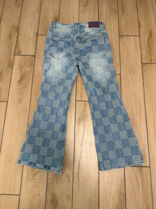 Jeans Uomo a scacchi flare