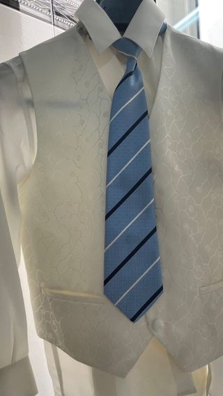 Traje Capitán Marinero Niño Blanco Azul Talla 10