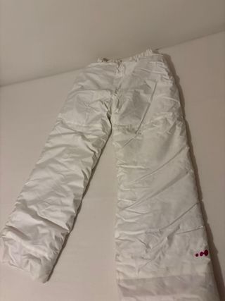 Pantalón de nieve blanco, talla 10