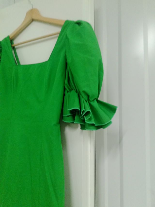 Vestido Flamenca Verde Rio Ajoli Forrado