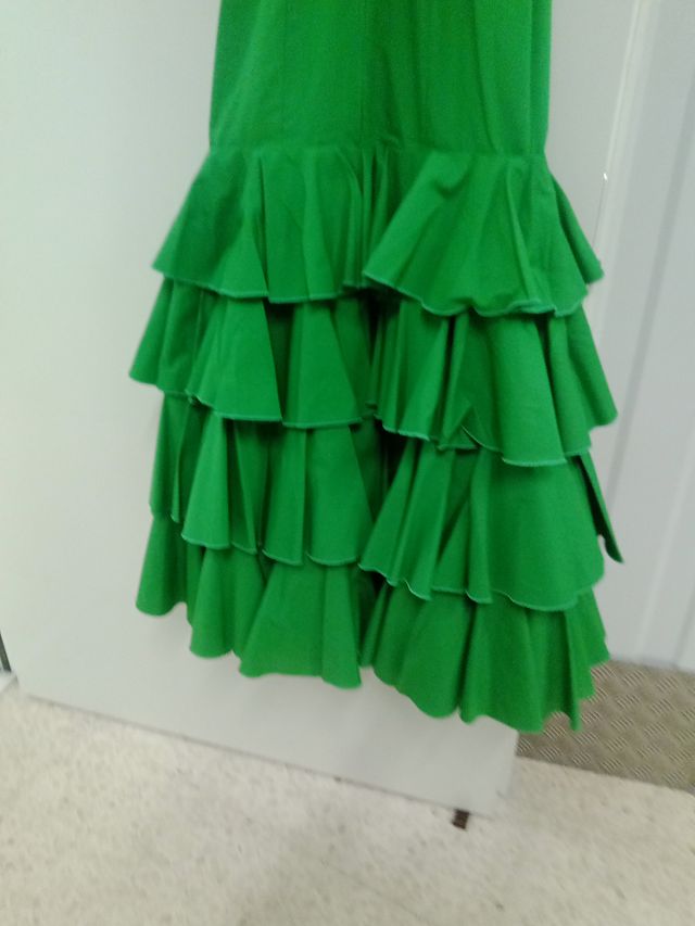 Vestido Flamenca Verde Rio Ajoli Forrado